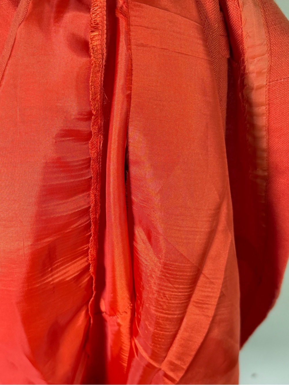 Vintage Talbots Orange Irish Linen Sleeveless Shift Dress Coastal Vacation 8 - Picture 8 of 8